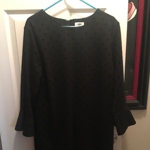 Black Polka Dot bell sleeve dress